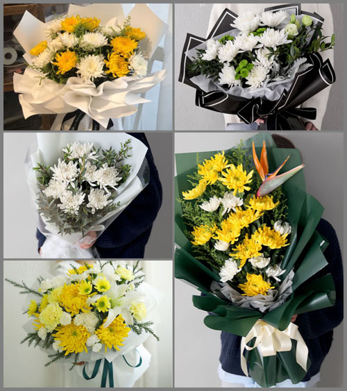 江苏扬州仪征市十二圩办事处沿江村白事花束代送
